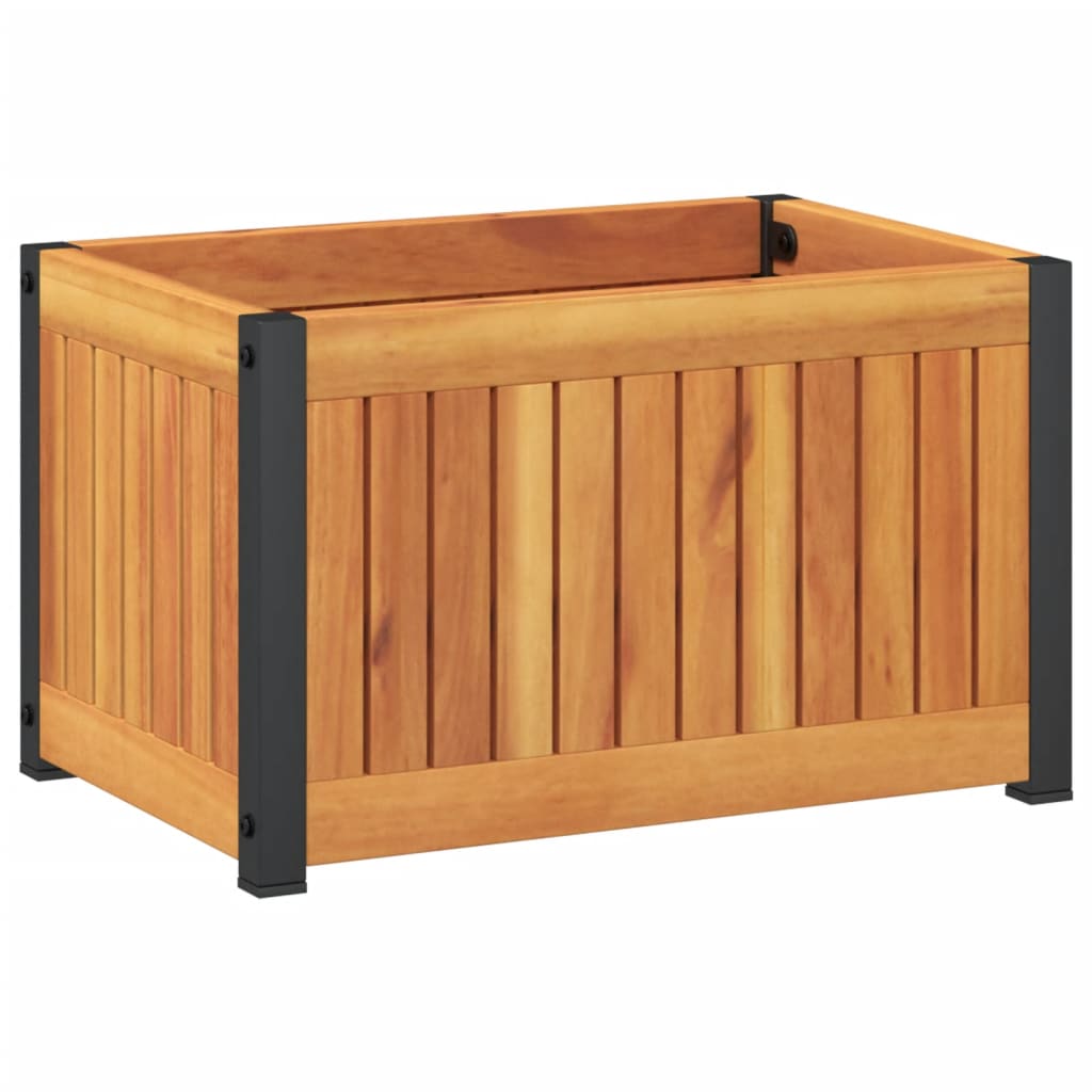 Vidaxl Planning box 45x30x27.5 cm Solid acacia wood and steel