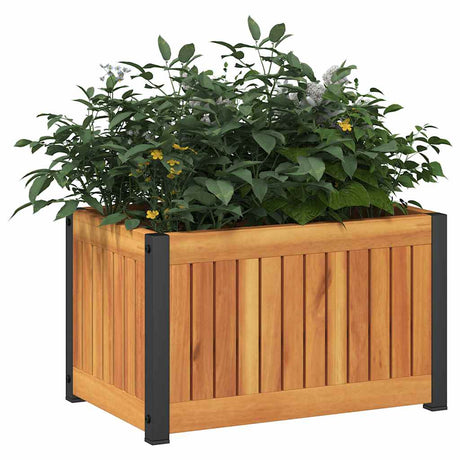Jardinière Vidaxx 45x30x27,5 cm bois d'acacia massif et acier