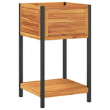 Jardinière Vidaxx avec étagère 45x45x80 cm bois d'acacia massif et acier