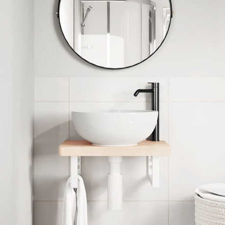 Vidaxx supports muraux pour évier 2 pcs rectangulaire en acier blanc