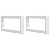 Vidaxx supports muraux pour évier 2 pcs rectangulaire en acier blanc