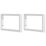 Vidaxl Wall brackets for sink 2 pc rectangular steel white