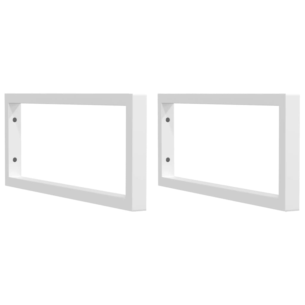 Vidaxl Wall brackets for sink 2 pc rectangular steel white