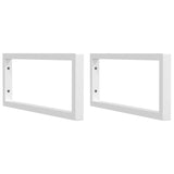 Vidaxl Wall brackets for sink 2 pc rectangular steel white