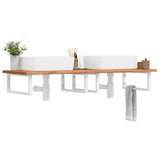 Vidaxx supports muraux pour évier 2 pcs rectangulaire en acier blanc