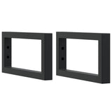 VidaXL Supports muraux pour évier 2 pcs rectangulaire en acier noir