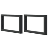 VidaXL supports muraux pour évier 2 pcs rectangulaire en acier noir