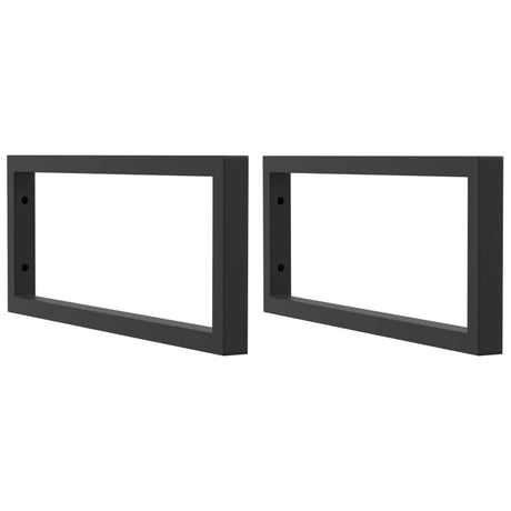 VidaXL supports muraux pour évier 2 pcs rectangulaire en acier noir