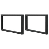 VidaXL supports muraux pour évier 2 pcs rectangulaire en acier noir
