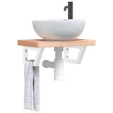 VidaXL Supports muraux pour évier 2 pcs trapèze acier blanc