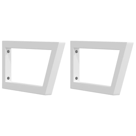 Vidaxx supports muraux pour évier 2 pcs trapèze acier blanc