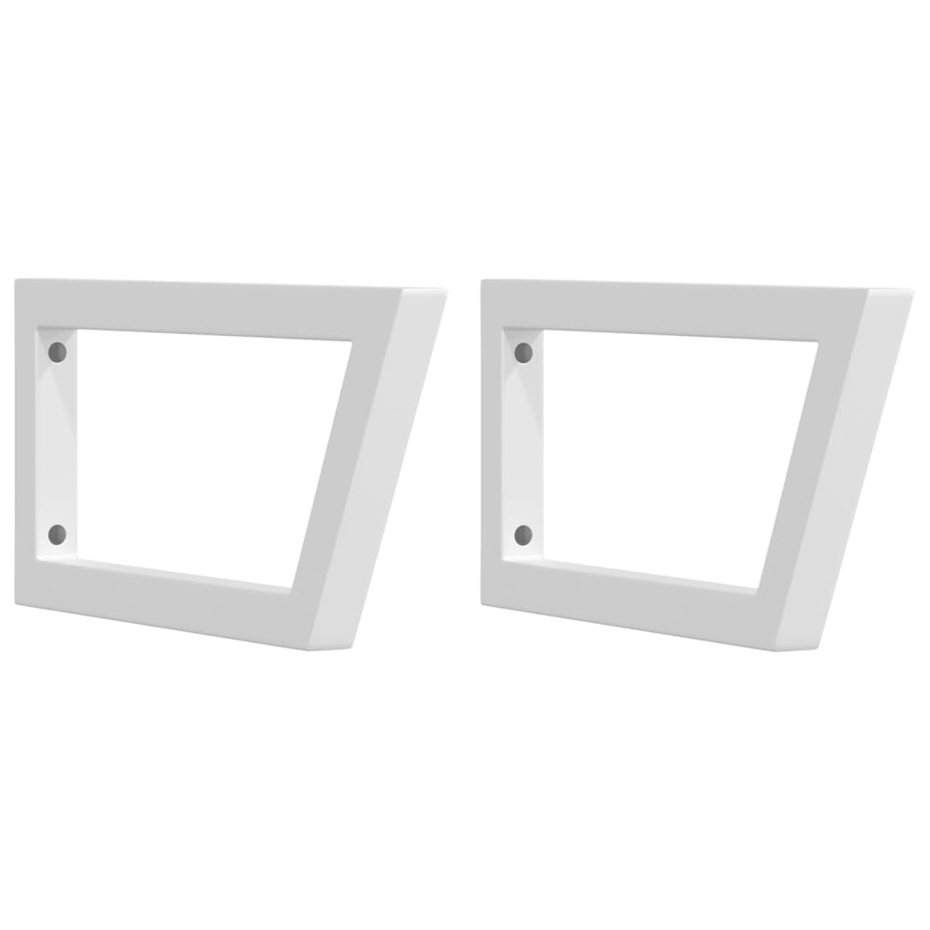 Vidaxx supports muraux pour évier 2 pcs trapèze acier blanc