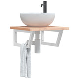 Vidaxx supports muraux pour évier 2 pcs trapèze acier blanc