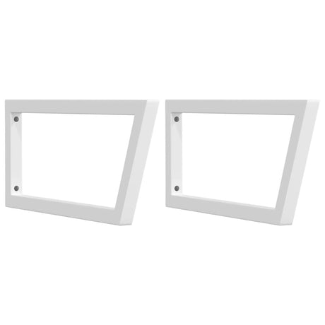 Vidaxx supports muraux pour évier 2 pcs trapèze acier blanc