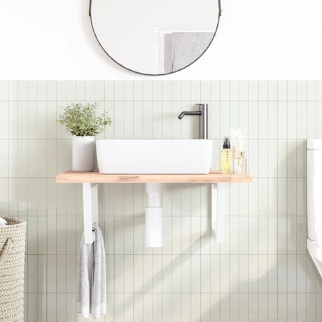 Vidaxx supports muraux pour évier 2 pcs trapèze acier blanc