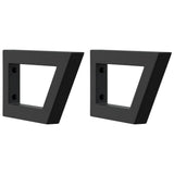 VidaXL Supports muraux pour évier 2 pcs acier trapézoïdal noir