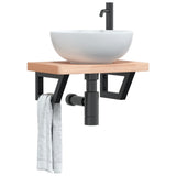 VidaXL Supports muraux pour évier 2 pcs acier trapézoïdal noir