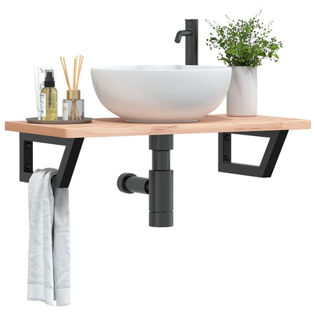VidaXL Supports muraux pour évier 2 pcs acier trapézoïdal noir