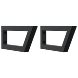VidaXL Supports muraux pour évier 2 pcs acier trapézoïdal noir