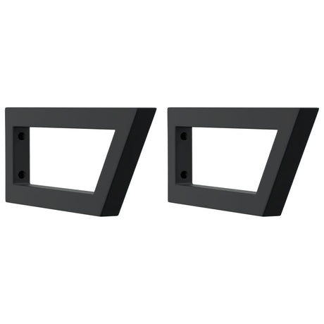 VidaXL Supports muraux pour évier 2 pcs acier trapézoïdal noir
