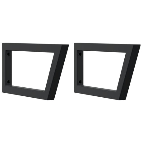 Vidaxx supports muraux pour évier 2 pcs trapèze acier noir
