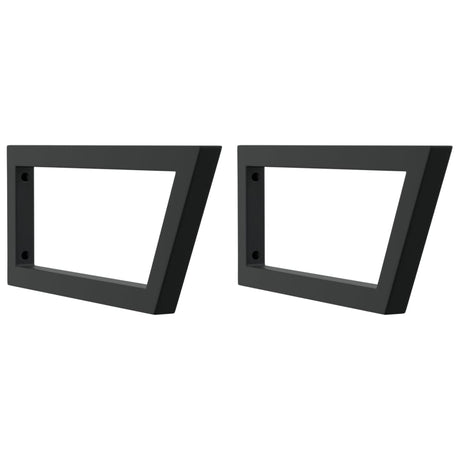 Vidaxx supports muraux pour évier 2 pcs trapèze acier noir