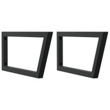 Vidaxx supports muraux pour évier 2 pcs trapèze acier noir