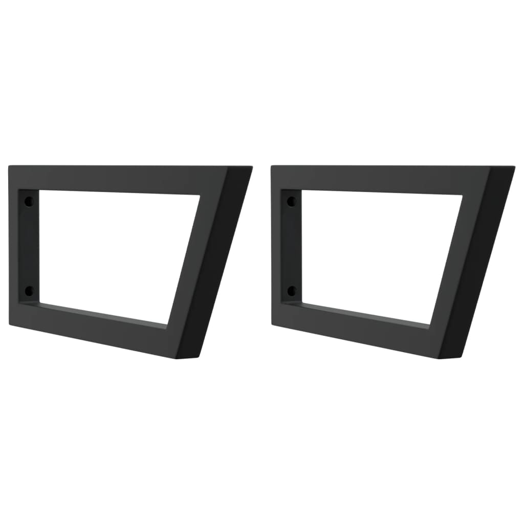 Vidaxx supports muraux pour évier 2 pcs trapèze acier noir