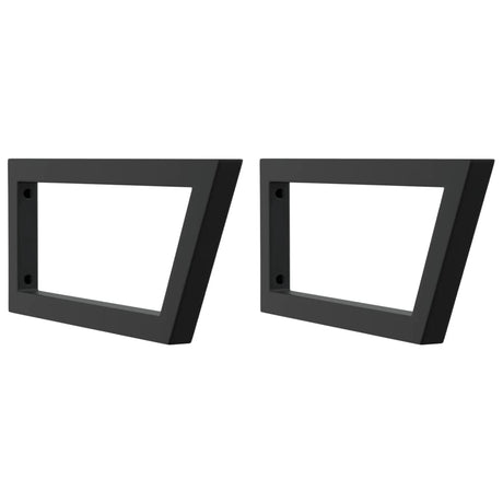 Vidaxx supports muraux pour évier 2 pcs trapèze acier noir