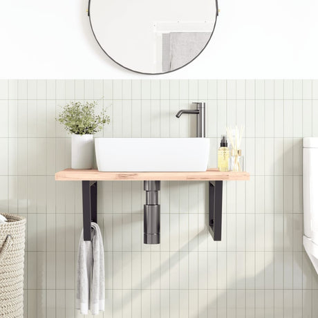 Vidaxx supports muraux pour évier 2 pcs trapèze acier noir