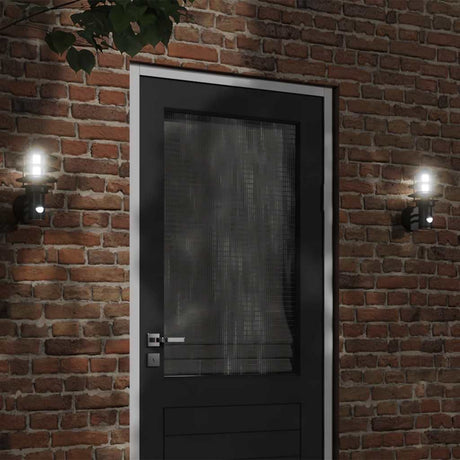 VidaXL applique d'extérieur avec capteur acier inoxydable noir