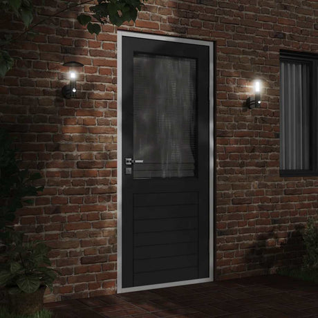 VidaXL applique d'extérieur avec capteur acier inoxydable noir