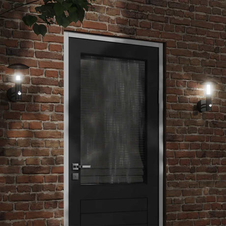 VidaXL applique d'extérieur avec capteur acier inoxydable noir
