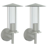 Vidaxx appliques d'extérieur 2 pcs acier inoxydable couleur argent
