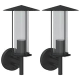 Vidaxx appliques d'extérieur 2 pcs acier inoxydable noir