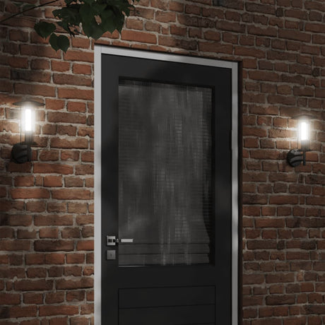 Vidaxx appliques d'extérieur 2 pcs acier inoxydable noir