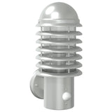 VidaXL applique d'extérieur avec capteur acier inoxydable couleur argent