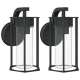 Vidaxx appliques d'extérieur 2 pcs acier inoxydable noir