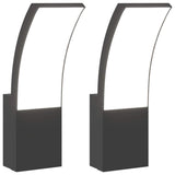 VidaXL appliques d'extérieur 2 pcs LED fonte d'aluminium noir