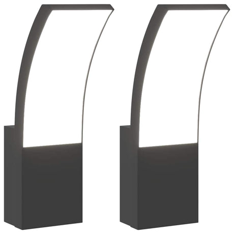 VidaXL appliques d'extérieur 2 pcs LED fonte d'aluminium noir