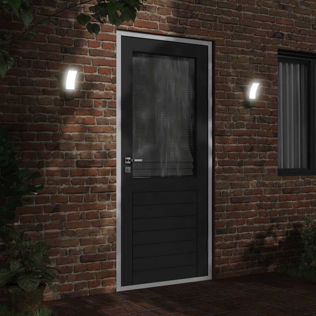 VidaXL appliques d'extérieur 2 pcs LED fonte d'aluminium noir