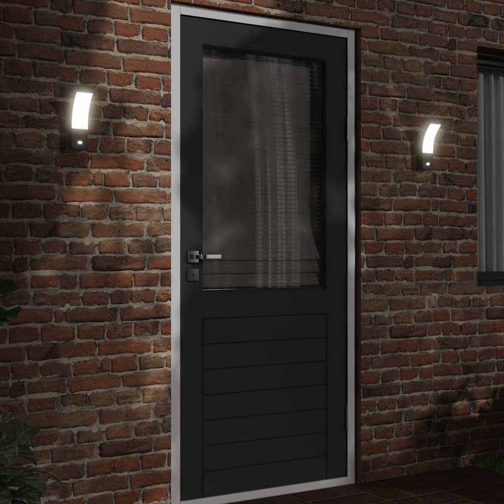 Vidaxx appliques d'extérieur, 2 pcs LED avec capteurs, fonte d'aluminium noir