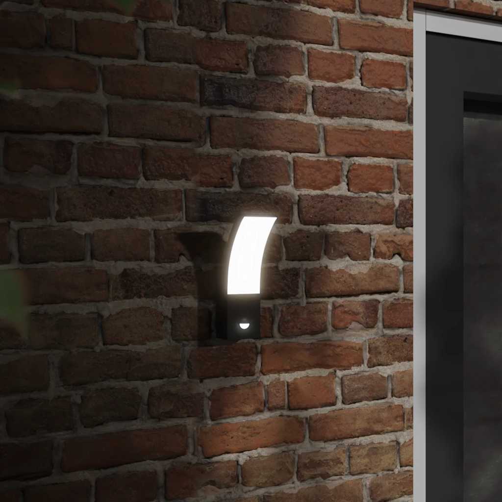 Vidaxx appliques d'extérieur, 2 pcs LED avec capteurs, fonte d'aluminium noir