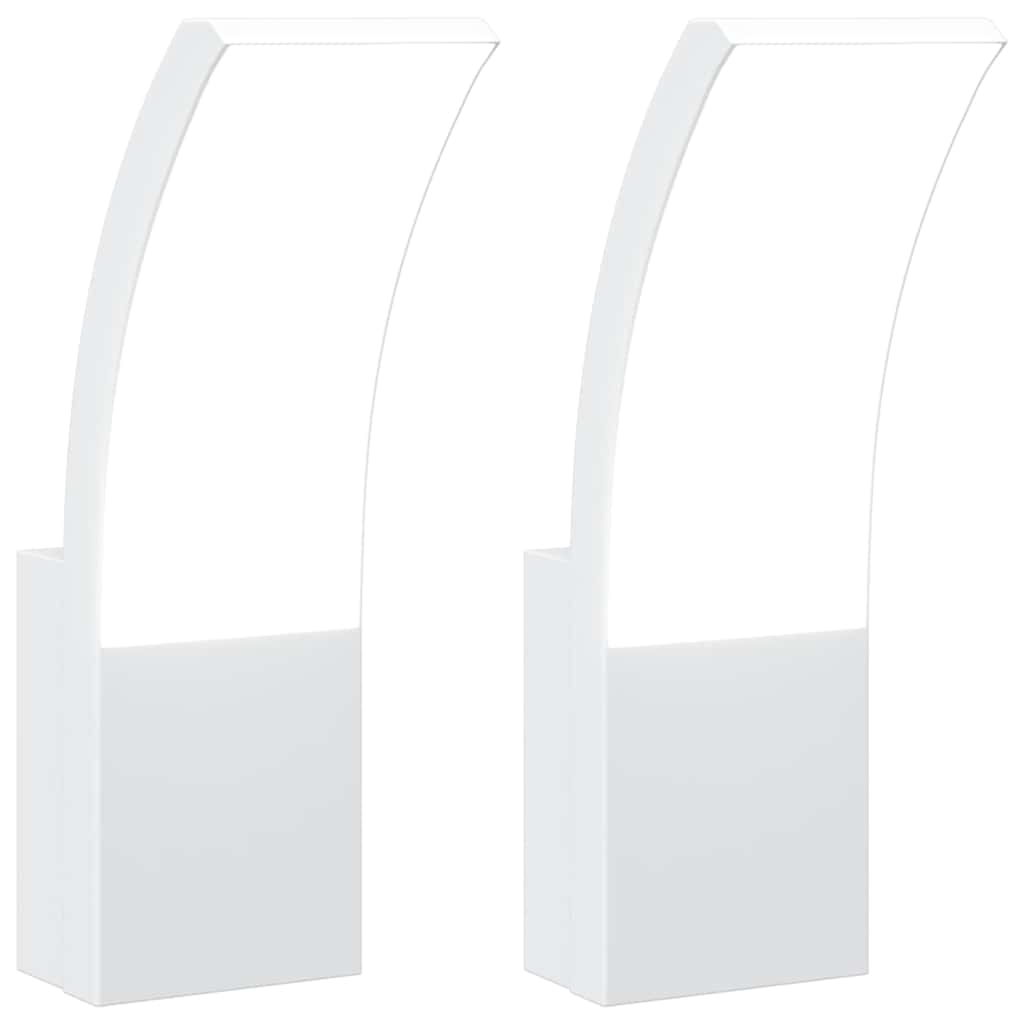 VidaXL appliques d'extérieur 2 pcs LED fonte d'aluminium blanc
