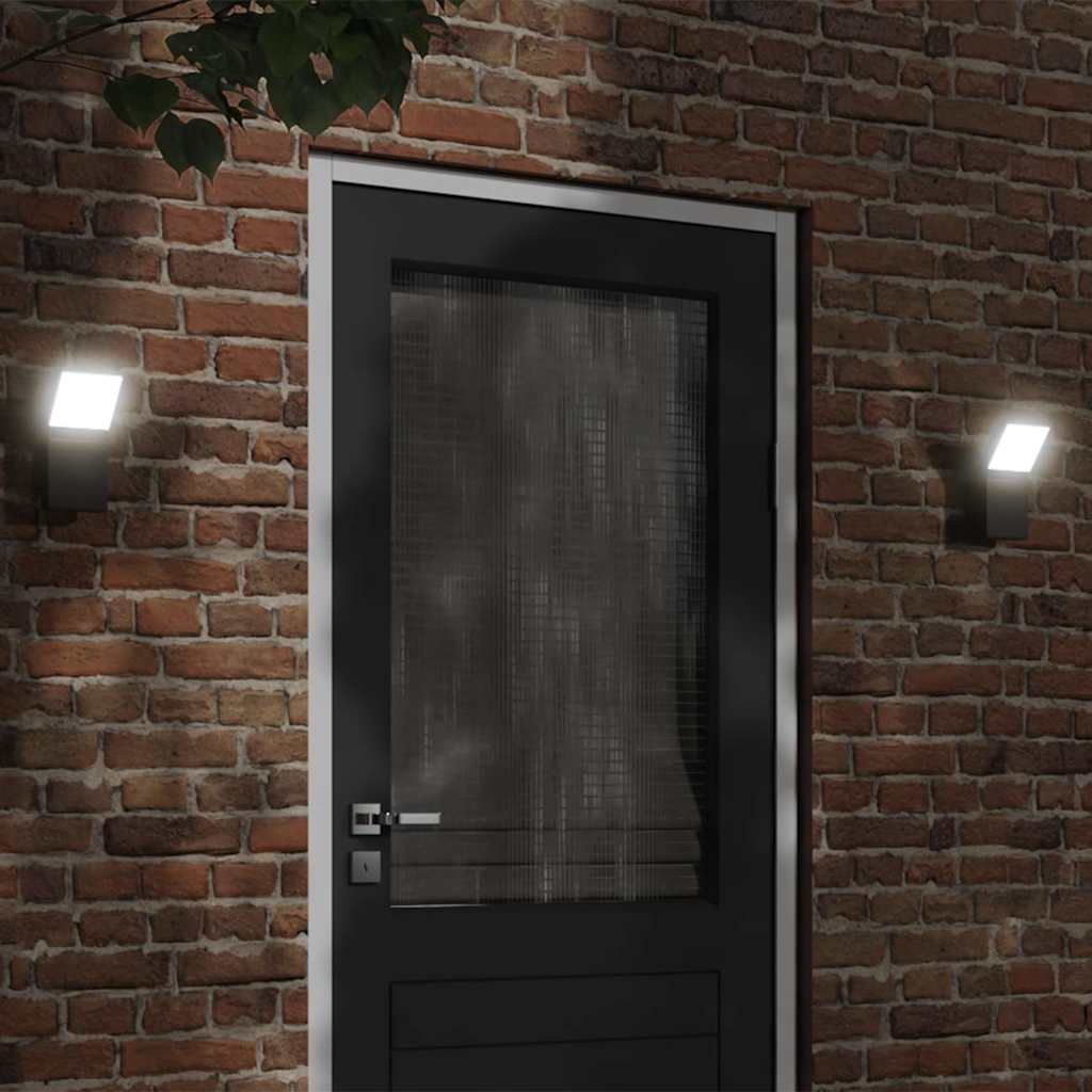 VidaXL applique d'extérieur LED en fonte d'aluminium noir