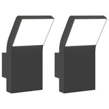 VidaXL appliques d'extérieur 2 pcs LED fonte d'aluminium noir
