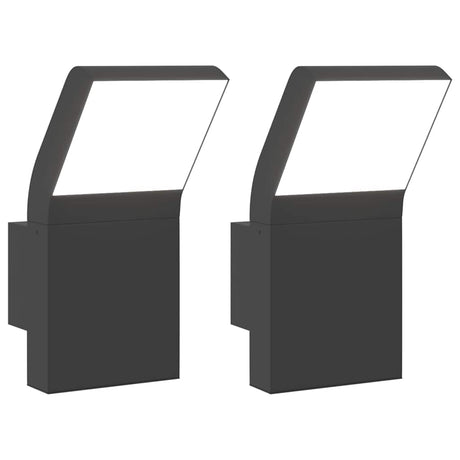 VidaXL appliques d'extérieur 2 pcs LED fonte d'aluminium noir