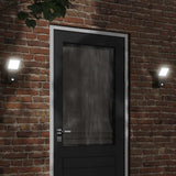 Vidaxx appliques d'extérieur, 2 pcs LED avec capteurs, fonte d'aluminium noir