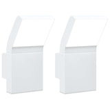 VidaXL appliques d'extérieur 2 pcs LED fonte d'aluminium blanc