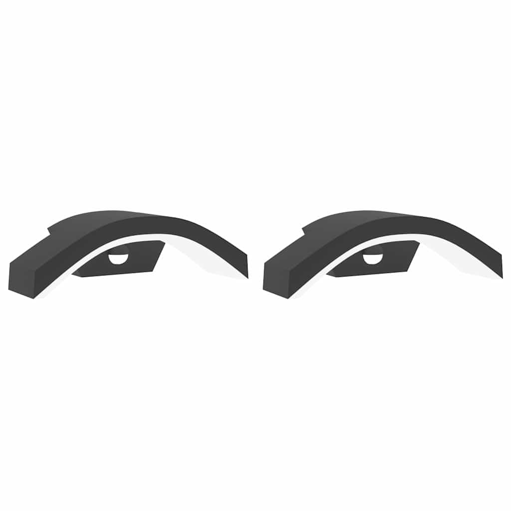 Vidaxx appliques d'extérieur, 2 pcs LED avec capteurs, fonte d'aluminium noir